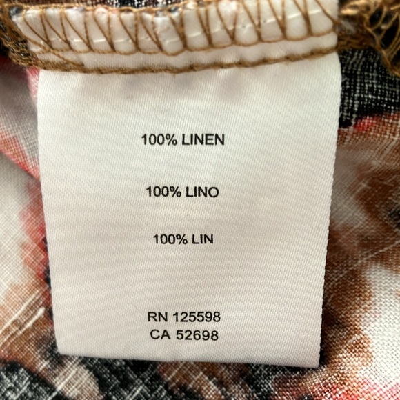 Ellen Tracy 100% linen tunic multicolor blouse Size: PS but feels like size S - Picture 10 of 10